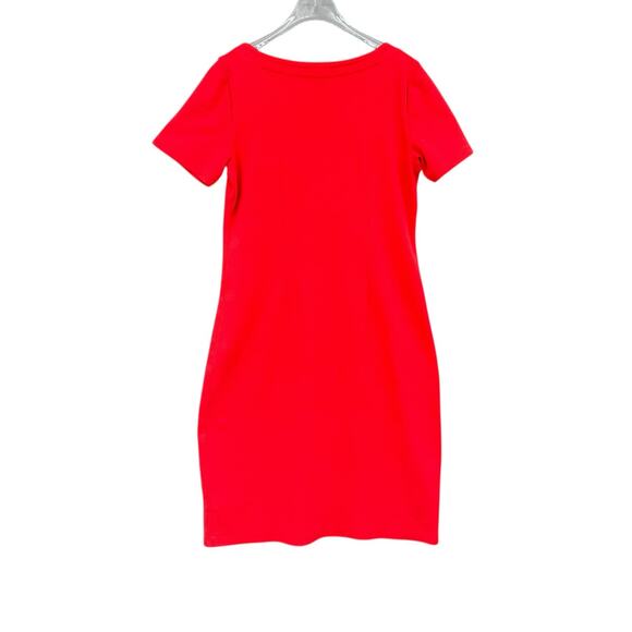 Talbots NWT Casual Outing Knee Length Short Sleeve Orange Shift Dress - Picture 8 of 10